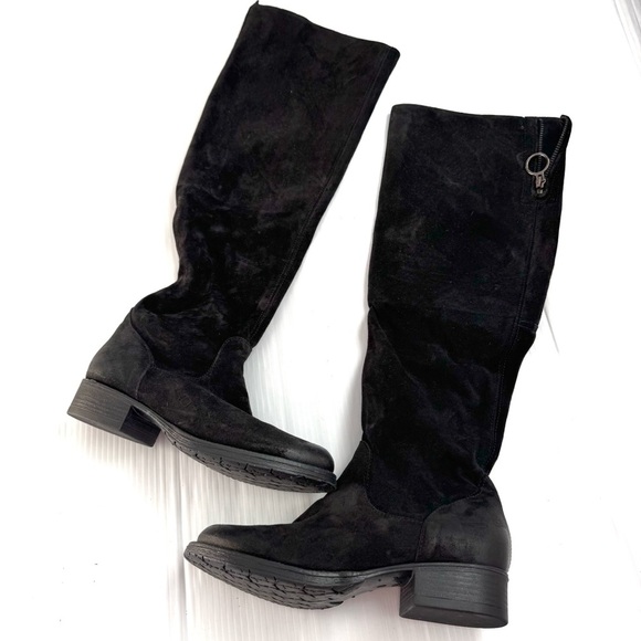 🆕 Miz Mooz Black Over the Knee suede leather Boots size 39 (8.5-9 US) NWOT - Picture 1 of 14